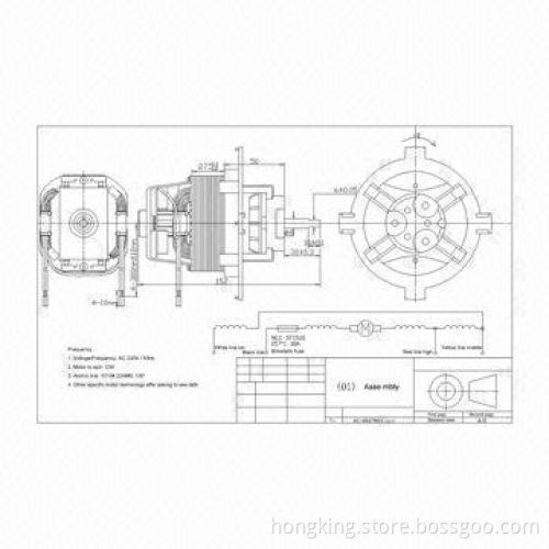 100 to 240V AC Motor with 50 to 60Hz Frequency Range